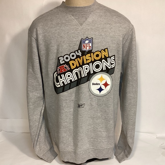 Vintage Pittsburgh Steelers Division Champions Sweatshirt size Medium Reebok - Picture 1 of 10